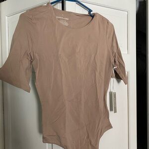 Everlane Nude Short-Sleeve Bodysuit